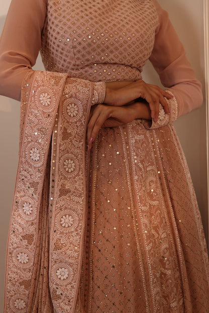 Blush Champagne Lehenga