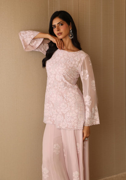 Blush Pink Sharara Set