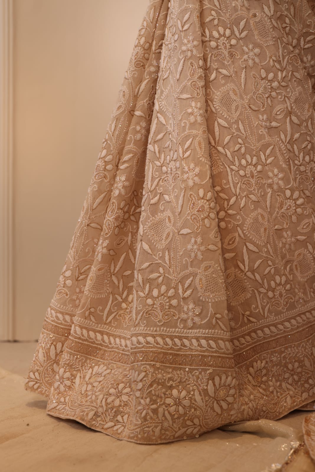 Ivory & Gold Do-Taar Embroidered Saree