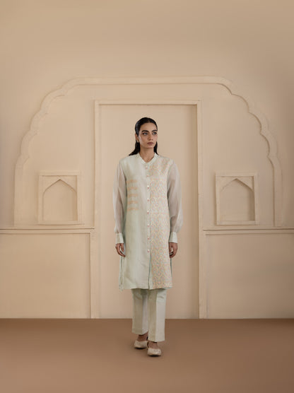 Mint Chikankari Co-ord Set