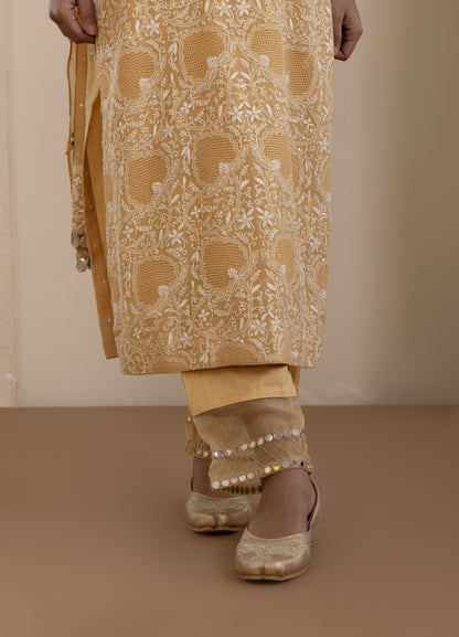 Tangerine Mirrorwork Suit Set
