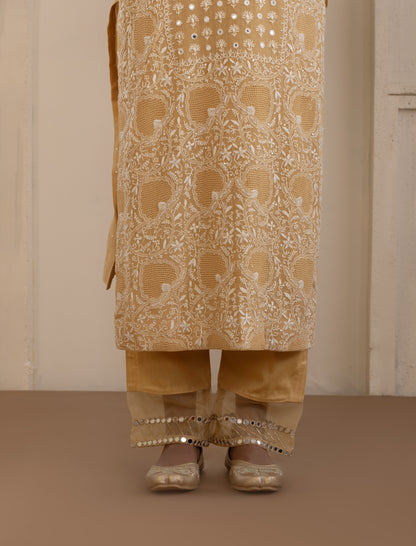 Tangerine Mirrorwork Suit Set