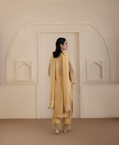 Tangerine Mirrorwork Suit Set