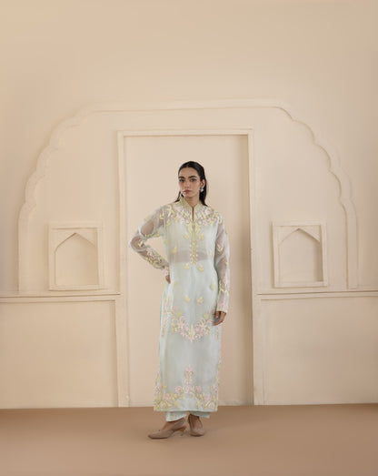 Azure Embroidered Organza Pakistani Set