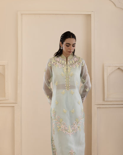 Azure Embroidered Organza Pakistani Set