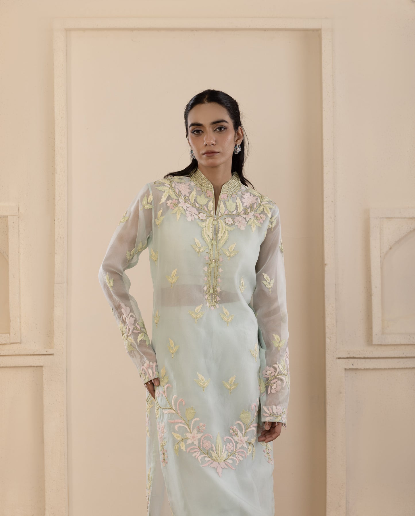 Azure Embroidered Organza Pakistani Set