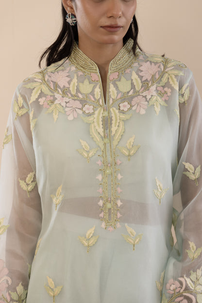 Azure Embroidered Organza Pakistani Set