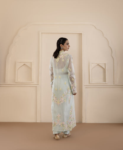 Azure Embroidered Organza Pakistani Set