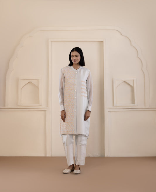 Alice Blue Chikankari Co-ord Set
