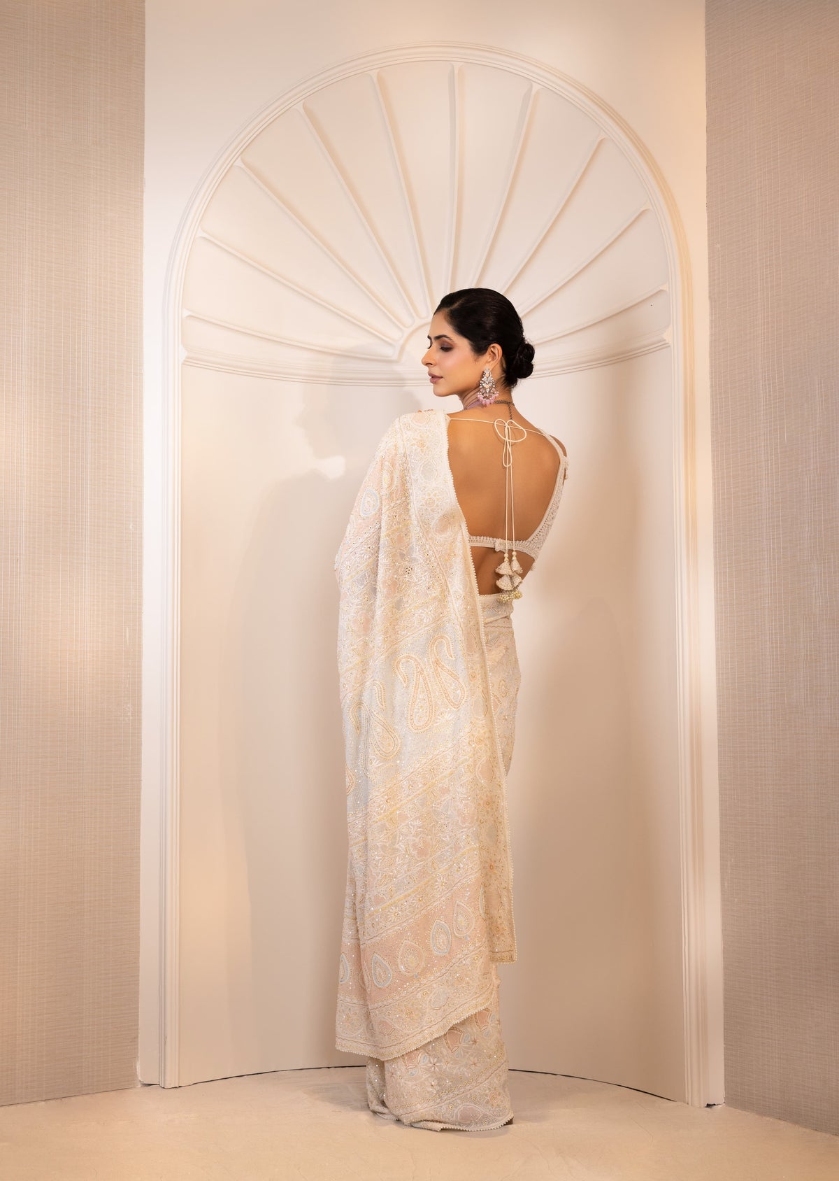 Multicolour Do-Taar Embroidered Saree